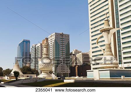 Stock Image - Etihad Square; Abu Dhabi, United Arab Emirates. Fotosearch