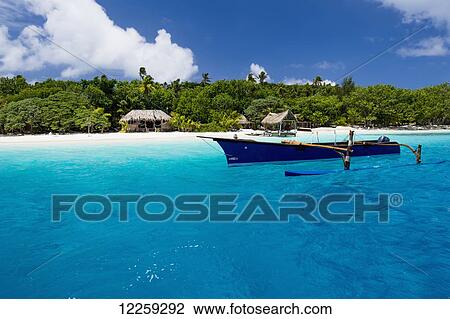 Stock Image - Eueiki Island Resort; Vavau, Tonga. Fotosearch