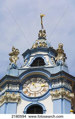 Picture - Europe, Austria, Wachau, Durnstein, Stiftskirche Spire. Fotosearch