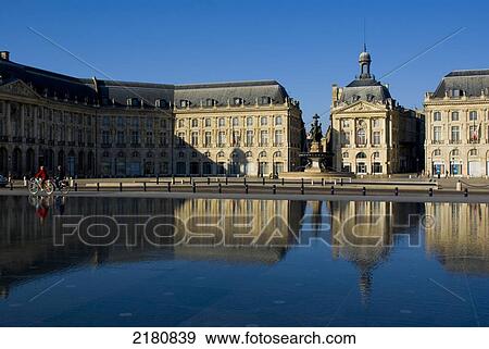 Europe, France, Bordeaux, Place De La Bourse View Large Photo Image Stock Photo - Europe, France, Bordeaux, Place De La Bourse. Fotosearch