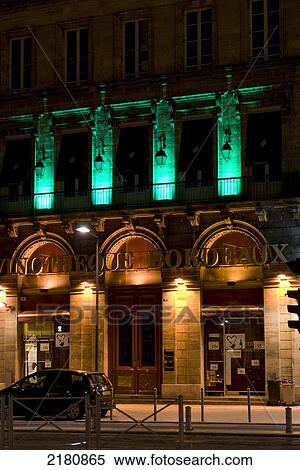 Stock Photography - Europe, France, Bordeaux, vinotheque night. Fotosearch