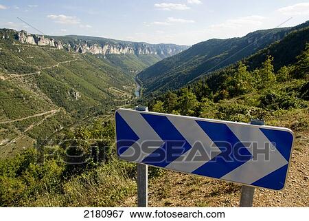 Stock Photo - Europe, France, gorges du tarn, view from Point Sublime. Fotosearch