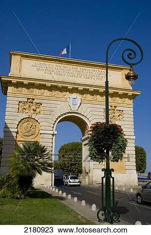 Europe, France, Montpellier Languedoc Rousillon Herault City Arc D T View Large Photo Image Stock Image - Europe, France, Montpellier Languedoc Rousillon Herault City Arc D T. Fotosearch