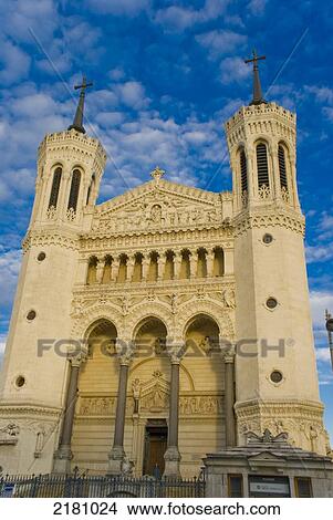 Picture - Europe, France, Rhone, Lyons Basilica Fourviere. Fotosearch