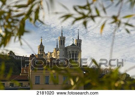Europe, France, Rhone, Lyons Basilica Fourviere View Large Photo Image Stock Image - Europe, France, Rhone, Lyons Basilica Fourviere. Fotosearch