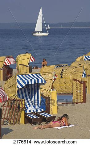 Europe, Germany, Schleswig Holstein, Travemunde Beach View Large Photo Image Picture - Europe, Germany, Schleswig Holstein, Travemunde Beach. Fotosearch