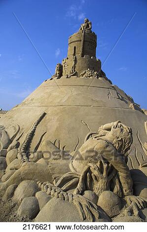 Stock Image - Europe, Germany, Schleswig Holstein, Travemunde, Sandworld. Fotosearch
