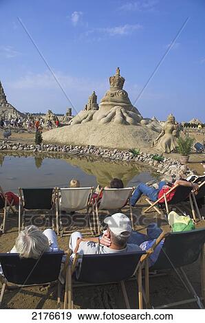 Stock Photo - Europe, Germany, Schleswig Holstein, Travemunde, Sandworld. Fotosearch