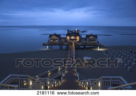 Stock Photograph - Europe, Germany, West Pomerania, Baltic, Rugen, Sellin. Fotosearch