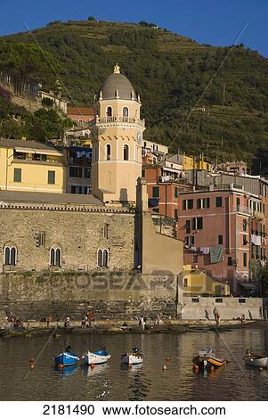 Europe, Italy, Liguria, Levante, Cinque Terre, Vernazza View Large Photo Image Stock Image - Europe, Italy, Liguria, Levante, Cinque Terre, Vernazza. Fotosearch