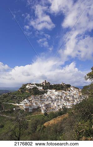 Stock Image - Europe, Spain, Andalucia, Costa Del Sol, Casares. Fotosearch