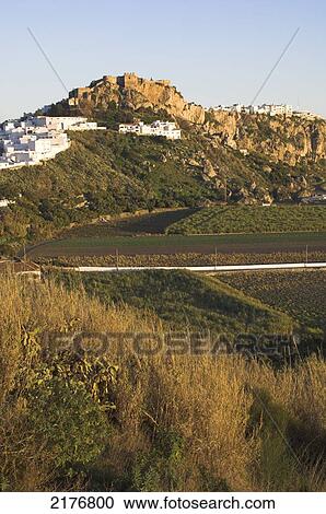 Europe, Spain, Andalucia, Salobrena Castle Daytime View Large Photo Image Stock Image - Europe, Spain, Andalucia, Salobrena Castle Daytime. Fotosearch