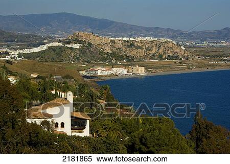 Europe, Spain, Andalucia, Salobrena Castle Daytime View Large Photo Image Stock Photography - Europe, Spain, Andalucia, Salobrena Castle Daytime. Fotosearch
