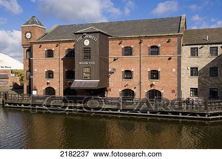 Europe, Uk, England, Lancashire, Wigan Pier View Large Photo Image Stock Photo - Europe, Uk, England, Lancashire, Wigan Pier. Fotosearch