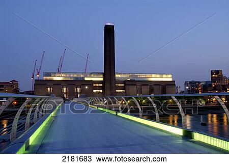 Europe, Uk, England, London, Millenium Bridge And Tate Modern View Large Photo Image Stock Image - Europe, Uk, England, London, Millenium Bridge And Tate Modern. Fotosearch
