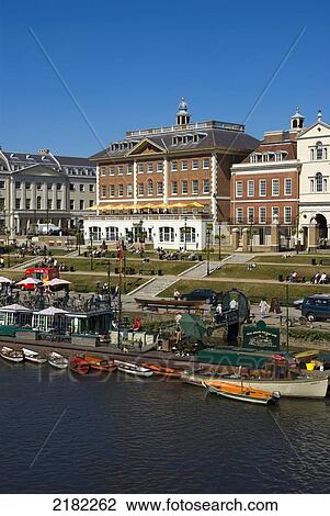 Stock Image - Europe, Uk, England, London, Richmond Upon Thames Riverfront. Fotosearch