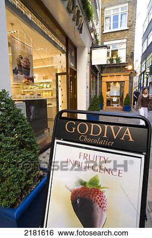 Stock Photograph - europe, UK, England, London, St Christophers Place godiva. Fotosearch