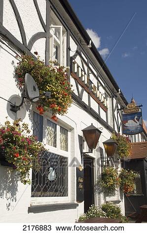 Europe, Uk, England, Walton On Thames The Swan Pub View Large Photo Image Stock Image - Europe, Uk, England, Walton On Thames The Swan Pub. Fotosearch