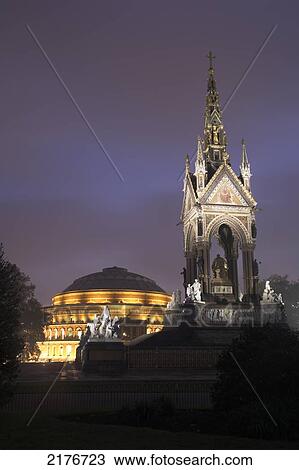 Europe, Uk, Gb, England, London, Royal Albert Memorial And Hall At Dusk View Large Photo Image Stock Image - Europe, Uk, Gb, England, London, Royal Albert Memorial And Hall At Dusk. Fotosearch