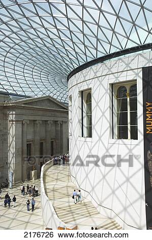 Stock Photograph - Europe, Uk, Gb, England, London, British Museum Great Hall. Fotosearch