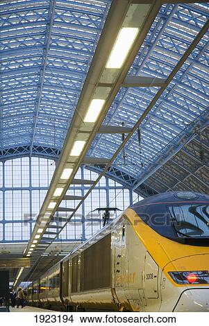Picture - Eurostar Train In Eurostar Terminal At St Pancras Station, London, England. Fotosearch