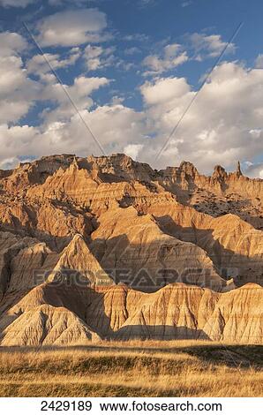 Stock Photo - Evening light, Badlands National Park; South Dakota, United States of America. Fotosearch