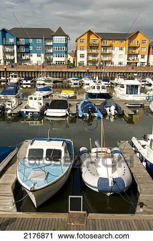 Stock Image - Exmouth Marina, Devon, Uk. Fotosearch