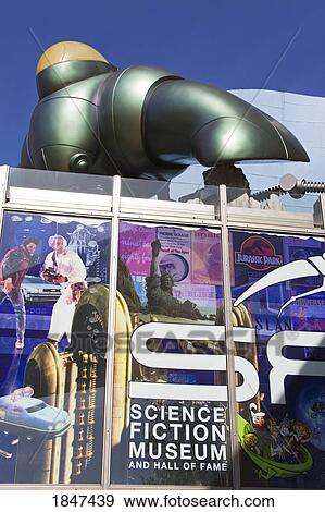Stock Photo - Experience Music Project And Science Fiction Museum And Hall Of Fame; Seattle Center, Seattle, Washington State, Usa. Fotosearch