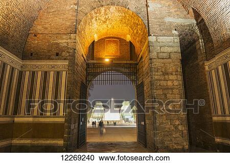 Stock Image - Expo gate and Sforza castle; Milan, Lombardy, Italy. Fotosearch