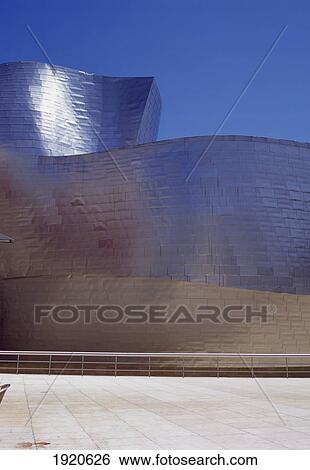 Stock Photograph - Exterior Detail Of Guggenheim Museum. Fotosearch