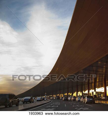 Stock Image - Exterior Of Airport; Beijing, China. Fotosearch