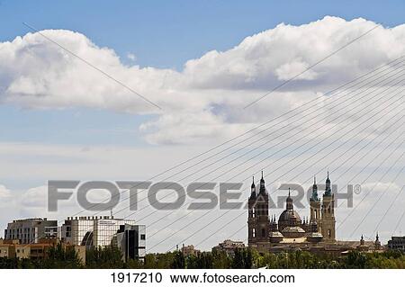 Stock Image - Exterior Of Basilica Del Pilar. Fotosearch
