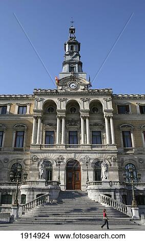 Picture - Exterior Of Bilbao Town Hall. Fotosearch