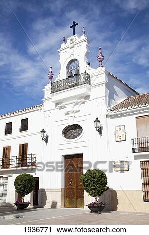 Stock Image - Exterior Of Church; Malaga Spain. Fotosearch