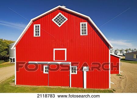 Exterior Of Red Barn; Woseley Saskatchewan Canada View Large Photo Image Stock Image - Exterior Of Red Barn; Woseley Saskatchewan Canada. Fotosearch