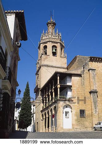 Exterior Of Ronda Church View Large Photo Image Stock Photo - Exterior Of Ronda Church. Fotosearch
