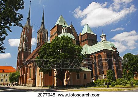 Stock Photography - Exterior Of St. John's Cathedral; Wroclaw Poland. Fotosearch
