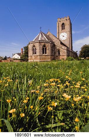 Stock Image - Exterior Of St. Michael's Church In Coningsby. Fotosearch