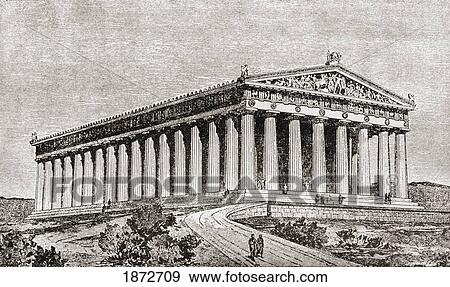 Exterior Of The Parthenon At Athens, Greece As It Would Have Appeared In Ancient Times. From The Book Harmsworth History Of The World Published 1908. View Large Photo Image Stock Photo - Exterior Of The Parthenon At Athens, Greece As It Would Have Appeared In Ancient Times. From The Book Harmsworth History Of The World Published 1908.. Fotosearch