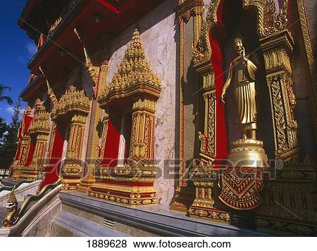 Exterior Of Wat Chalong View Large Photo Image Stock Photo - Exterior Of Wat Chalong. Fotosearch