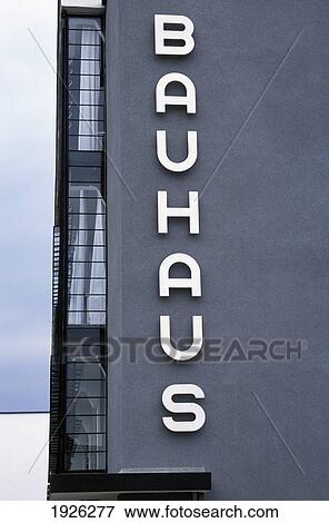 Stock Photo - Exterior Sign Of Bauhaus. Fotosearch