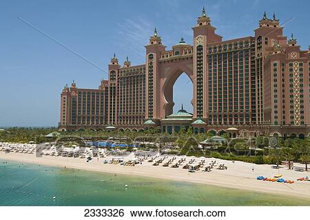 Facade Of Atlantis Palm Hotel; Jumeirah, Dubai, United Arab Emirates View Large Photo Image Stock Photograph - Facade Of Atlantis Palm Hotel; Jumeirah, Dubai, United Arab Emirates. Fotosearch