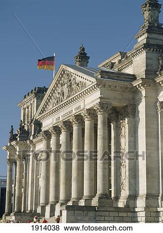 Facade Of Bundestag (Reichstag) View Large Photo Image Stock Photo - Facade Of Bundestag (Reichstag). Fotosearch