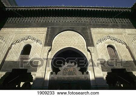 Facade Of Mosque In Bounania Medresa, Fes, Morocco View Large Photo Image Stock Image - Facade Of Mosque In Bounania Medresa, Fes, Morocco. Fotosearch