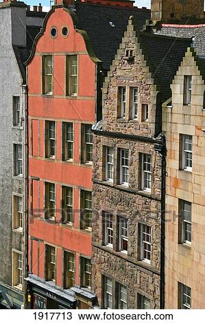 Stock Image - Facade Of Old Apartment Buildings. Fotosearch