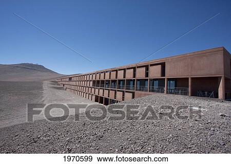 Facade Of The Paranal Residencia At The European Southern Observatory, Antofagasta Region, Chile View Large Photo Image Stock Photo - Facade Of The Paranal Residencia At The European Southern Observatory, Antofagasta Region, Chile. Fotosearch