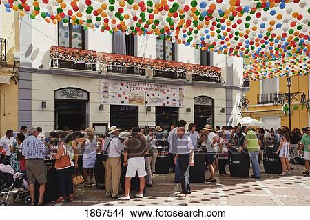 Picture - Fair And Festival Of Pedro Romero, Plaza Del Socorro, Ronda, Spain. Fotosearch