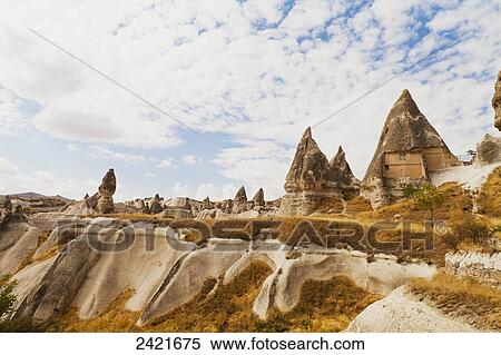 Stock Photography - Fairy chimneys in Pigeon Valley; Cappadocia, Turkey. Fotosearch