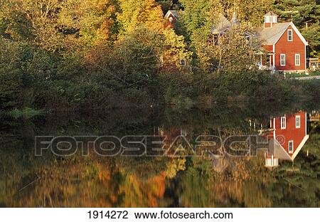 Fall Foliage & Painted Building View Large Photo Image Stock Image - Fall Foliage & Painted Building. Fotosearch
