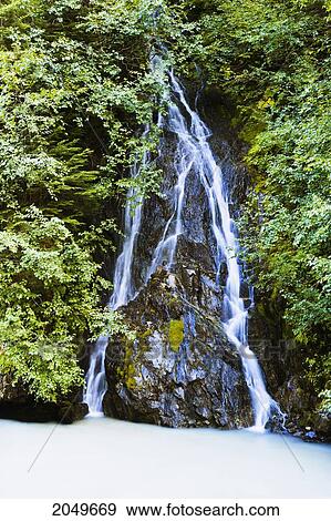 Stock Photo - Falls Close To Highway 37A, Northern British Columbia. Fotosearch